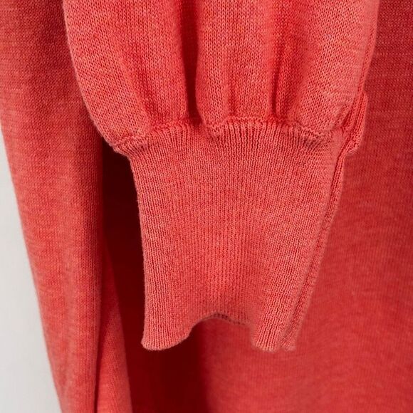 Vince Camuto V-neck Collared Sweater Ocean Coral Size Large NWT - Picture 5 of 10